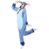 RANSUU Stitch Onesie Costume Relaxo Jumpsuit Adulto Pigiama Donna Uomo Animale Pigiama Natale Carnevale Halloween, Colore: Rosa., XL