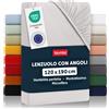 Blumtal lenzuolo con angoli una piazza e mezza 120x190 cm pacco da 2 - lenzuolo sotto con angoli una piazza e mezza in microfibre - certificato Oekotex lenzuolo una piazza e mezza - in grigio luna