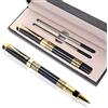 Cobee Penna a sfera in metallo di lusso, 1,0 mm, penna business con 2 ricariche, penna roller scrittura liscia, regalo per uomini e donne (nero)