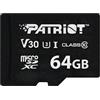 Patriot 64GB Scheda MicroSDHC Patriot VX V30 C10 UHS-I U3 Nero [SFPATMDG64VXV30]