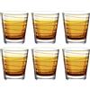 Leonardo Vario Struttura 026841 - Set di 6 bicchieri per acqua lavabili in lavastoviglie, bicchieri colorati in vetro, set di bevande, 250 ml, colore: Arancione