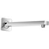Inbagno Braccio Doccia a Parete, Design Quadrato Moderno, in Acciaio Cromato, Attacco Universale G ½" per soffione Doccia