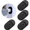 VEGCOO Confezione da 4 protezioni da parete per cancelli delle scale, estensione di sicurezza per cancelli, porte, neonati e animali domestici (nero)