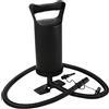 Retoo Pompa ad aria doppia, pompa manuale con 2 bocchette, 2 x 1,2 litri, pompa ad aria manuale per piscina, materassi ad aria, colore nero