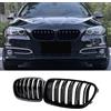 Hengjiayao F10 F11 Reno Anteriore Nero Griglia Del Radiatore F10 Per La BMW 5 Serie F10 F11 2010-2017 Grill Black Glossy Double Slats Grill Front Double Ribs Grill (For 5 serie F10 2010-2017)