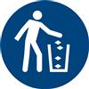 HOFFMANN - Segnali di obbligo Obbligatorio utilizzare il contenitore per rifiuti, Modello: 02200
