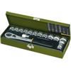 Proxxon Serie bussole passanti 13 - 27 mm + cricco, 14 pz., 1/2 23604