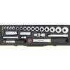Proxxon Serie chiavi bussola 1/2 + 1/4, 27 pz 23020