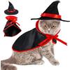 Atuoxing Costumi di Halloween per Animali Domestici, Halloween Gatto Cane Costume Mantello da Vampiro con Cappello, Vestito Gatto per Halloween Cosplay