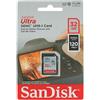 GielleService Scheda Memoria Sandisk Ultra SDHC 32 GB UHS-I Classe 10 120 MB/s SDSDUN4-032G-GN6IN