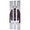 HAKU Appendiabiti da parete aspetto acciaio inox, motivo, Alluminio, MDF - Dim. L 40 cm x A 100 cm x P 9 cm, Stile Moderno