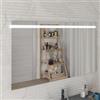 DEGHI Specchio led 120x70 cm luce fredda con fascia superiore - Alegan