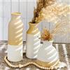 Kate Aspen Vasi moderni da fattoria (set di 3) - Vasi Boho per erba della pampa, eucalipto, fiori secchi e piante | decorazione per mensole, decorazione per caminetto, centrotavola da tavolo