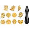 Helweet Timbro per Sigillo di Cera - Set di Timbri per Cera e Ceralacca, Teste Timbri per Biglietti, Buste e Inviti, Kit di 11 Set
