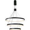 V-TAC VT-7924 Lampadario LED a sospensione dimmerabile 3 cerchi sospesi 46W in metallo dal Design Moderno 80*150cm Coloro nero 3000K - 15345