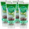 Sunsilk Shampoo Scrub Detox Ricarica Naturale per Tutti i Tipi di Cute e Capelli con Aloe Vera Ingredienti di Origine Naturale Senza Siliconi - 4 Flaconi da 200ml