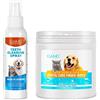 Holzsammlung Kit Salviette e Dentifricio Spray per Cani, Kit Pulizia denti e alito del cane e gatti - Salviette Dischetti Pulizia Denti per Cani, Dentifricio Spray Combatte l'Alitosi, Il Tartaro e la Placca