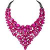 EVER FAITH Collana con Strass, Cristalli Fucsia, bigiotteria per Donne Ragazze