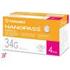 TERUMO ITALIA Srl AGO PER PENNA DA INSULINA NANOPASS 34 GAUGE LUNGHEZZA 4 MM 100 PEZZI