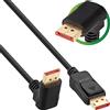 InLine® Cavo DisplayPort 1.4, 8K4K, inclinato verso l'alto, nero/oro, 3 m