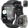Kimeag Smartwatch Orologio Fitness Uomo Digitale: Bluetooth Chiamata Risposta Vivavoce Impermeabile Militari Smart Watch Tracker Cardiofrequenzimetro Contapassi Spo2 Calorie Sportivo per Telefono