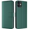TQIAHF Cover per iPhone 11 Custodia a Libro in Pelle con Porta Carte Magnetica Libretto Portafoglio Flip Case Antiurto Protezione Completa Telefono per iPhone 11, Verde Scuro
