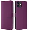 TQIAHF Cover per iPhone 11 - Pelle con Porta Carte Magnetica Libretto Portafoglio Flip Case Antiurto Protezione Completa, Viola Scuro