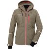 killtec Donne Giacca da sci/giacca funzionale con cappuccio staccabile con cerniera e ghetta antineve KSW 86 WMN SKI JCKT, camel, 44, 39749-000