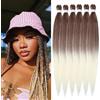 YDDM Capelli Per Treccine Africane Ombre/Sfumato Extension Treccine Texture Yaki Easy Install per Principianti 20 Pollici 6 Pezzi Capelli Leggeri e Naturali per Box Braids, Twist e Crochet