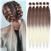 YDDM Capelli Per Treccine Africane Ombre/Sfumato Extension Treccine Texture Yaki Easy Install per Principianti 32 Pollici 6 Pezzi Capelli Leggeri e Naturali per Box Braids, Twist e Crochet