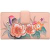 Anna by Anuschka Bi-Fold Organizer Wallet, Vera Pelle Donna, Giardino Vintage, Taglia Unica