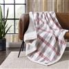 Eddie Bauer - Coperta, flanella di cotone, decorazione per la casa, biancheria da letto Sherpa reversibile per tutte le stagioni (Union Bay rosso, copriletto)