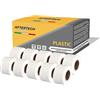 Aftertech 10x 99010P 28x89mm Rotoli di Etichette PLASTICHE IMPERMEABILI adesive compatibili (130 Etichette/rotolo = 1300 totali) per etichettatrici stampanti Dymo LabelWriter 10x99010PLA