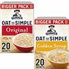 Cleverry set con Quaker Oat So Simple Farina D'Avena Porridge Originale 20 buste x 27g e Golden Syrup 20 buste x 36g - Oatmeal per una deliziosa colazione
