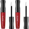 Rimmel London Rossetto Opaco Stay Matte Formula Liquida Waterproof No Transfer a Lunga Durata Colore 500 Fire Starter - 2 Rossetti