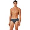 Emporio Armani Men's Brief all Over Eagle Microfiber Slip Boxer, Black Eagles, S Uomini