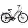Legnano E-bike Aria 28 bicicletta elettrica con ruote da 28" in Alluminio, batteria a litio, autonomia fino a 60km, Bianca