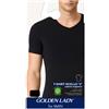 Golden Lady T-Shirt Scollo V Nero Taglio 4M - -