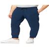 JAKO - Pantaloni Da Jogging Premium Basics, Pantaloni da jogging da uomo, Uomo, Blu Marino Mélange, 3XL