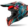 Airoh casco motocross Wraaap Cyber - Orange Gloss