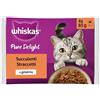 Whiskas Pure Delight Succulenti Straccetti, 1+ Anni, Cibo Umido per Gatto, 13 Confezioni ognuna da 4 Bustine da 85 g (52 Bustine in Totale)