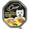 Cesar Ricette Classiche Cibo per Cane con tenero Pollo e Tacchino 150 g - 14 Vaschette