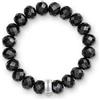 Thomas Sabo Bracciale con Ciondoli da Donna Ossidiana Nera Charm Club Argento Sterling 925 X0035-023-11