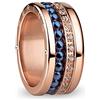 BERING, Set di Anelli Intercambiabili da Donna in Oro Rosa e Blu con L'Esclusivo Sistema Twist & Change, Indus