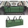 CGEAMDY Organizzatore portaoggetti per auto, in tessuto Oxford, organizer per bagagliaio, pieghevole, impermeabile, con 4 tasche, per riporre l'auto (Verde)