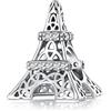 NINGAN Charm in argento 925 Torre Eiffel Perline da bracciale da donna Regalo di gioielli souvenir da viaggio
