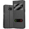 Cadorabo Custodia Libro per Samsung Galaxy S7 Edge in Nero COMETA - con Funzione Stand e Chiusura Magnetica - Portafoglio Cover Case Wallet Book Etui Protezione