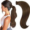 RUNATURE Coda Capelli Extension Veri Coda di Cavallo Clip Extensions Ponytail Wrap Around Coda Capelli Estensioni Naturale Colore 4 Marrone 12 Pollice/30cm 70g