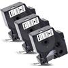 Labelwell 3x 19mm x 7m Nastro per Etichette Compatibile per Dynmo D1 45803 S0720830 Nero su Bianco per Dynmo LabelManager 360D 420P 450D 500TS MobileLabeler PNP Wireless LabelWriter 450 Duo