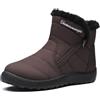 Vunavueya Stivali Donna Stivaletti Invernali Scarpe da Neve con Imbottitura Calda Stivali alla Caviglia Caldo Boots Scarpe Marrone 36 EU_230